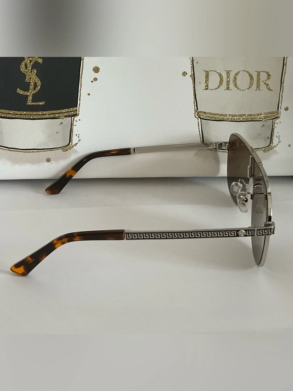 NWOT Versace Greca Flow Mask Sunglasses